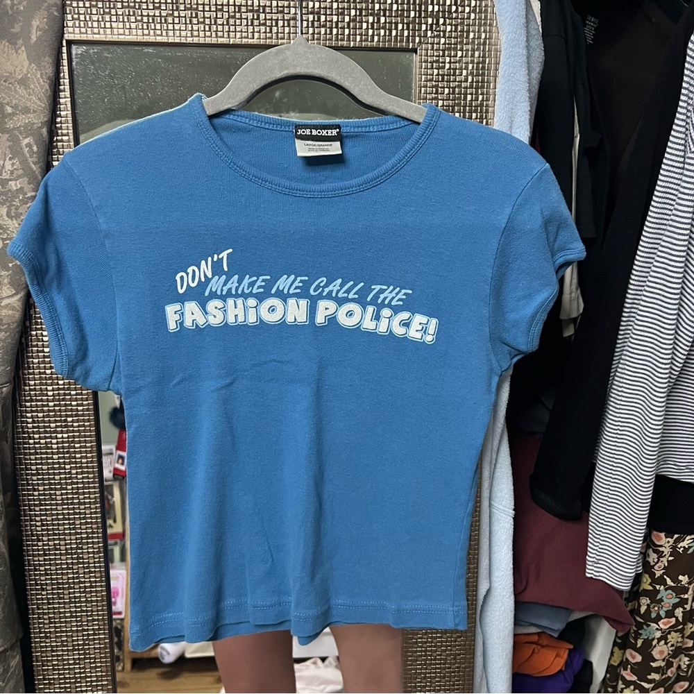 Joe Boxer Blue Graphic Tee with White Script